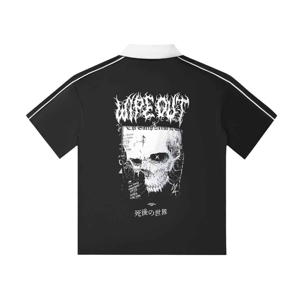 Contrast Collar Short-Sleeve Polo Shirt