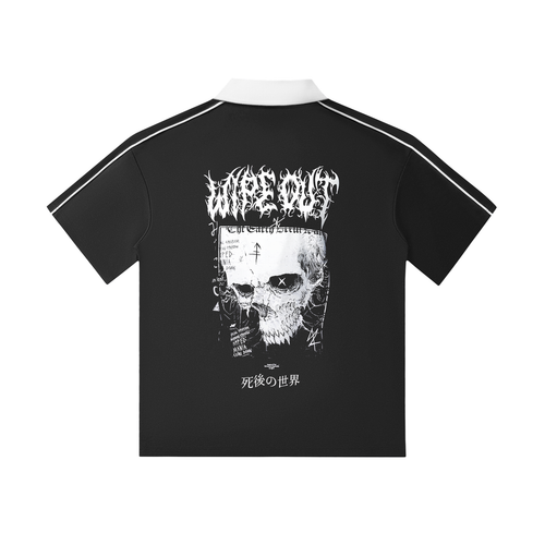 Contrast Collar Short-Sleeve Polo Shirt