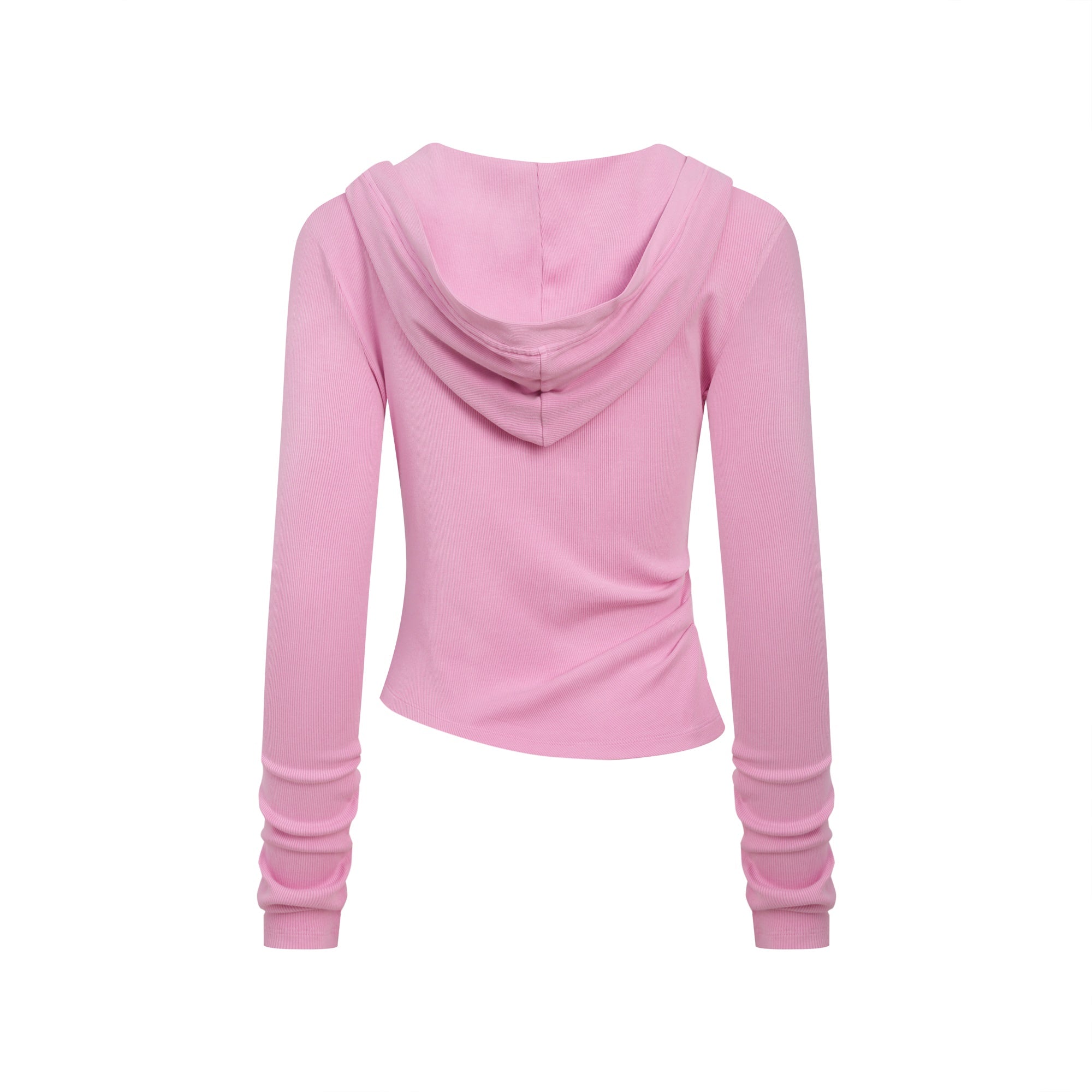 275GSM Women’s Slim-Fit Pigment-Wash Long-Sleeve Rose pink