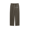 360GSM Unisex Heavyweight Fleece Washed Straight-Leg Pants Coffee Brown