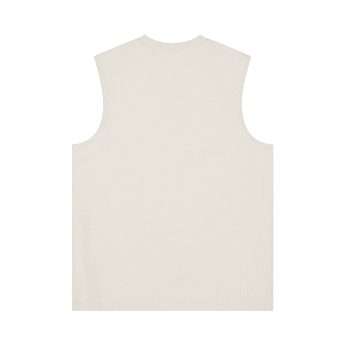 230GSM Women’s Cool-Touch Ice-Feel Solid Color Crew Neck Tank Top Beige Apricot