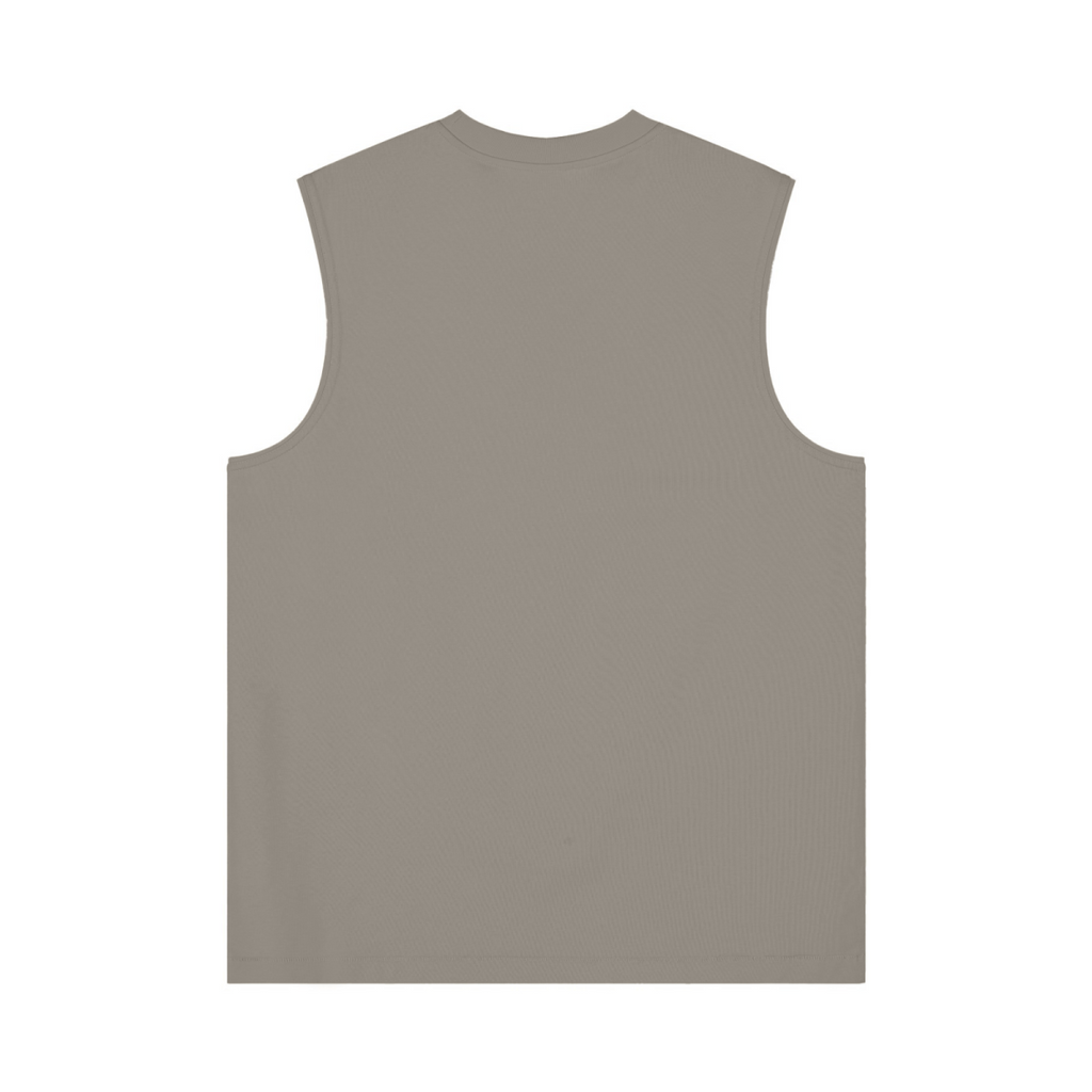 230GSM Women’s Cool-Touch Ice-Feel Solid Color Crew Neck Tank Top Taupe