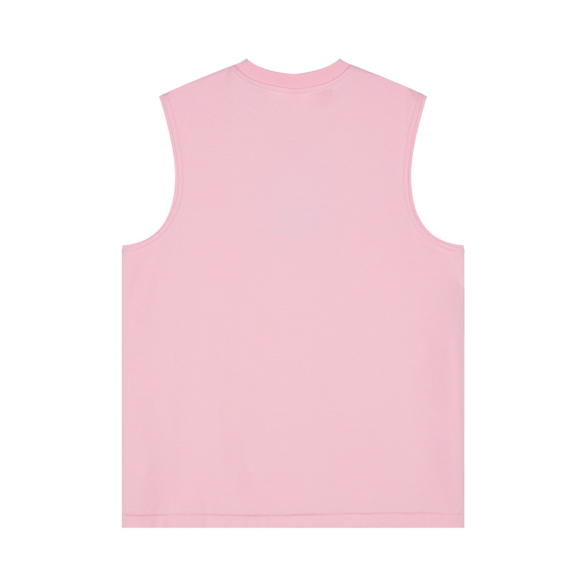 230GSM Women’s Cool-Touch Ice-Feel Solid Color Crew Neck Tank Top Pink