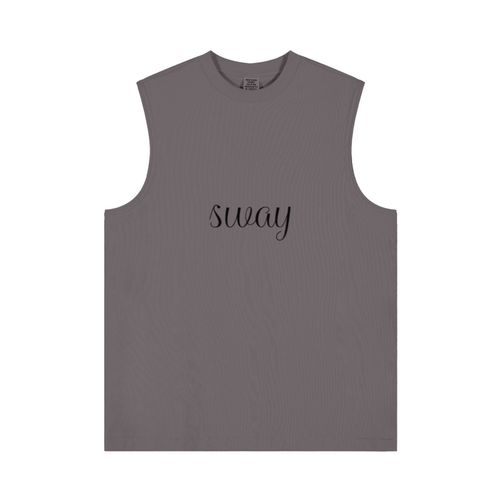 230GSM Women’s Cool-Touch Ice-Feel Solid Color Crew Neck Tank Top Plum