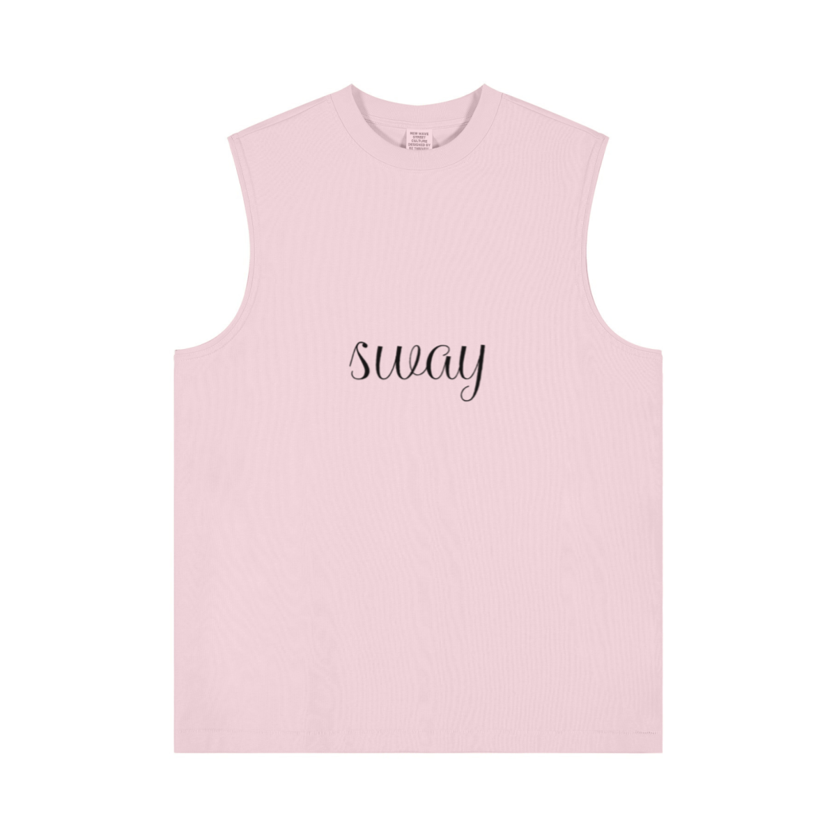 230GSM Women’s Cool-Touch Ice-Feel Solid Color Crew Neck Tank Top Pink