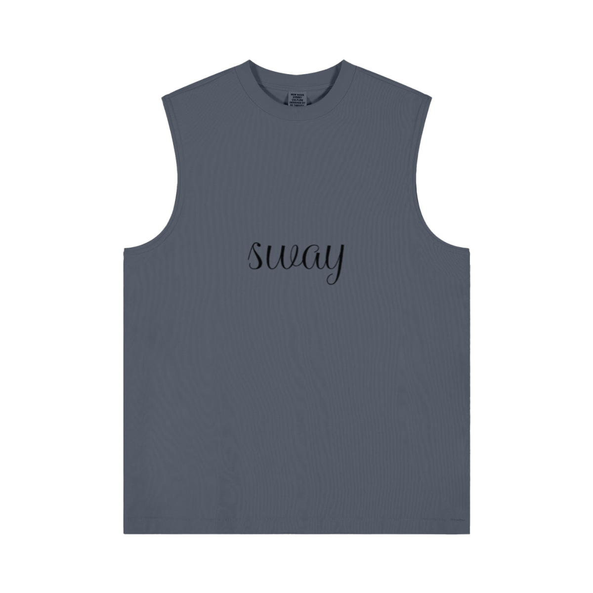 230GSM Women’s Cool-Touch Ice-Feel Solid Color Crew Neck Tank Top Dusty Blue