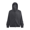 340GSM Men’s Trendy Fleece Zip-Up Windproof Face-Mask Hoodie Dark Grey