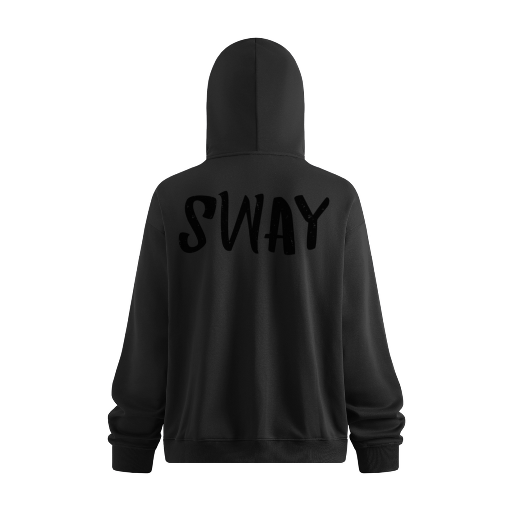 340GSM Men’s Trendy Fleece Zip-Up Windproof Face-Mask Hoodie Black