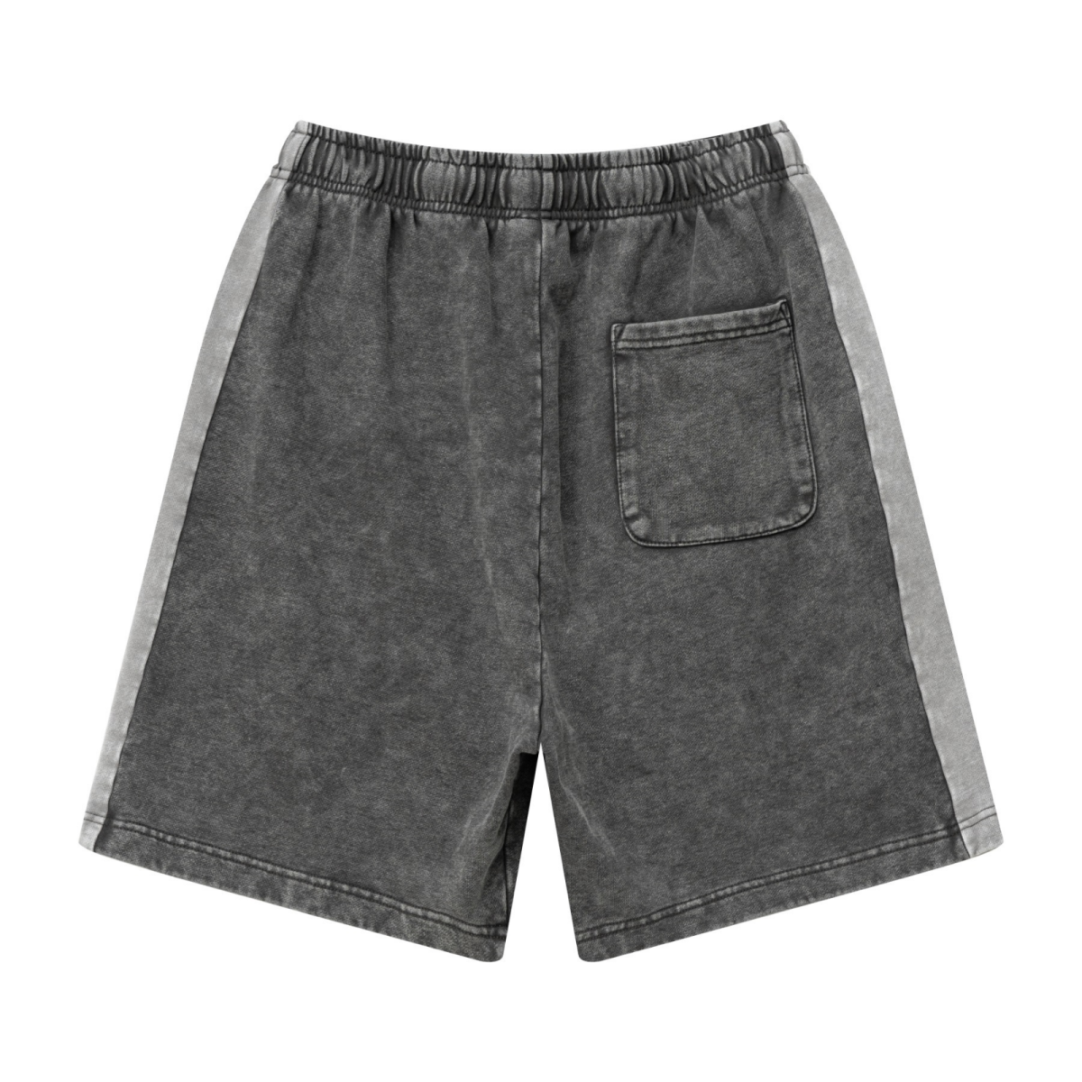 370GSM Unisex Heavyweight Contrast Snow-Washed Shorts Dark Grey/Light Grey