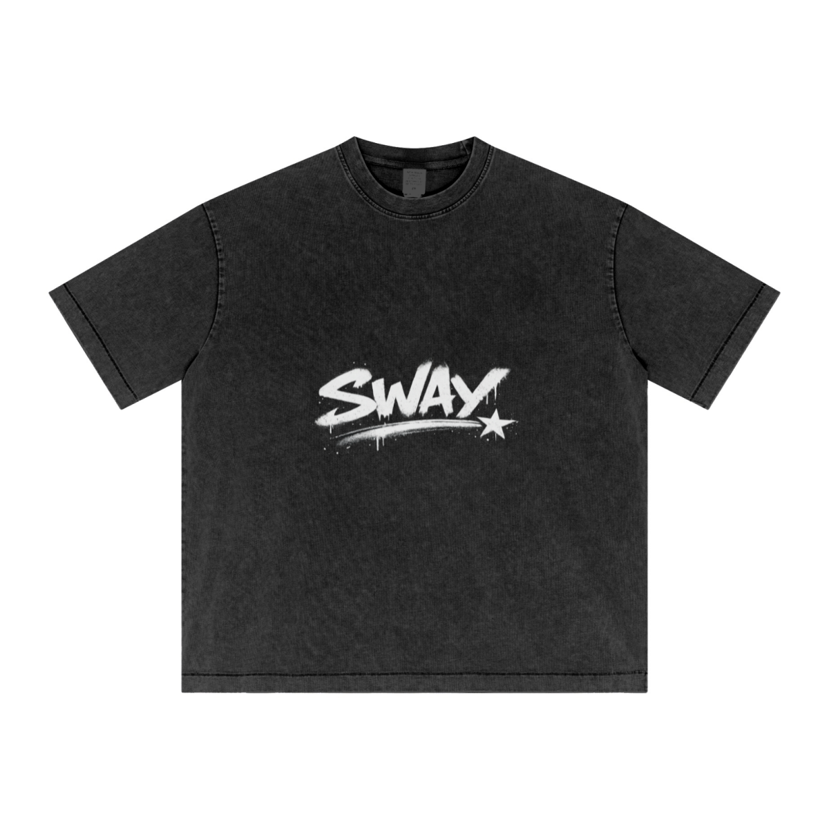 285GSM Unisex Distressed Snow-Wash Batik Plain Fabric T-shirt Snow Wash