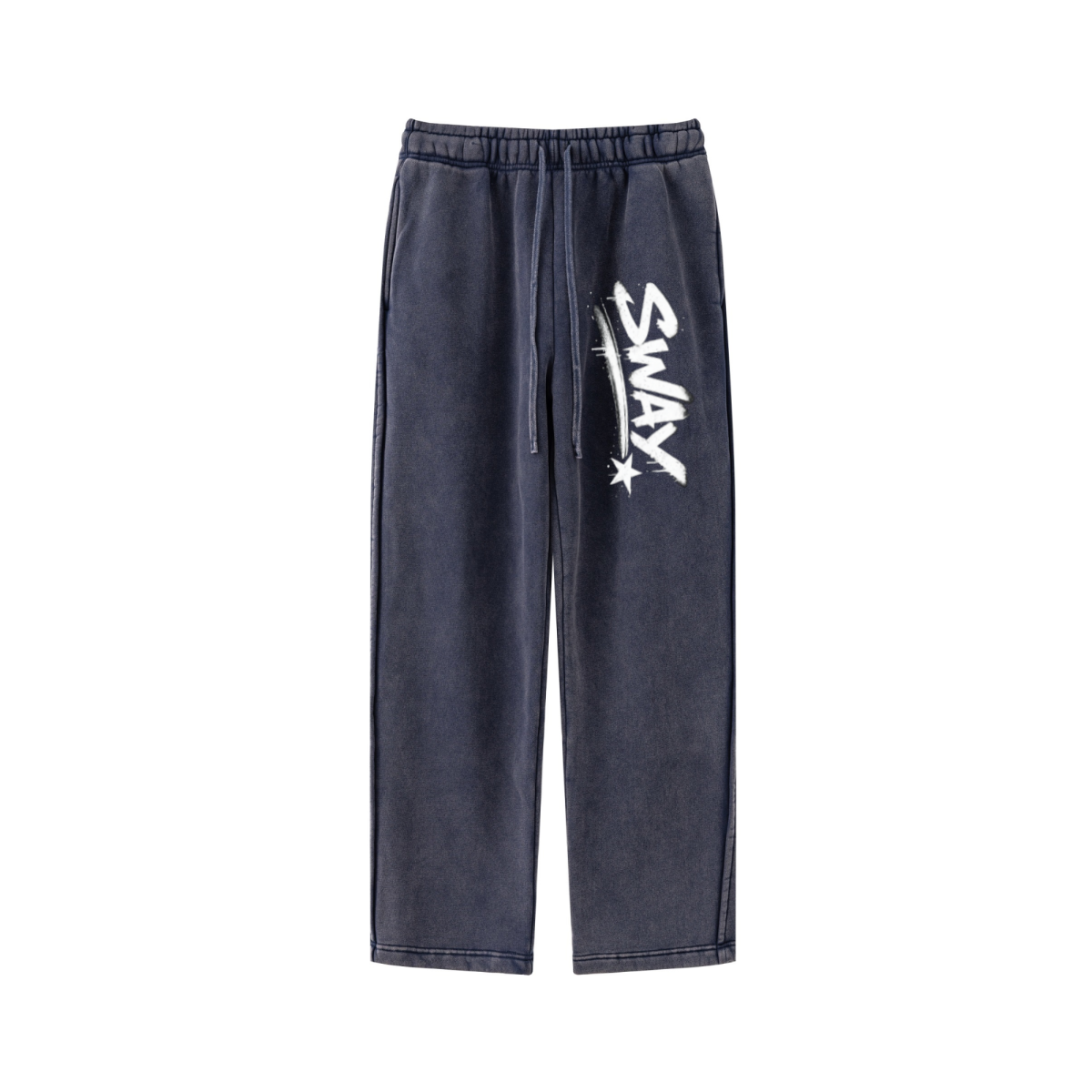 360GSM Men's Fleece Twisted-Stitch Marled Pants Royal Blue