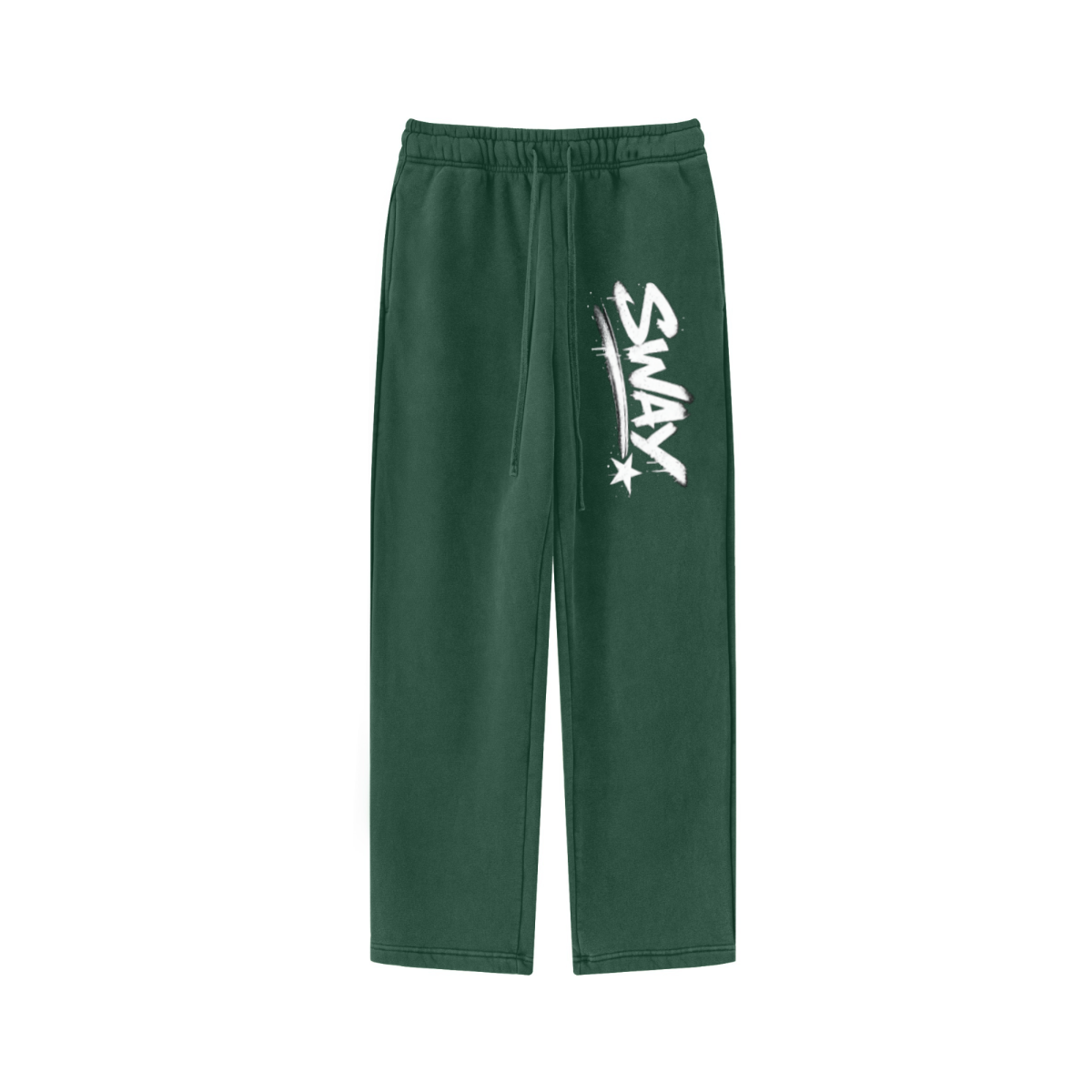 360GSM Men's Fleece Twisted-Stitch Marled Pants Emerald Green