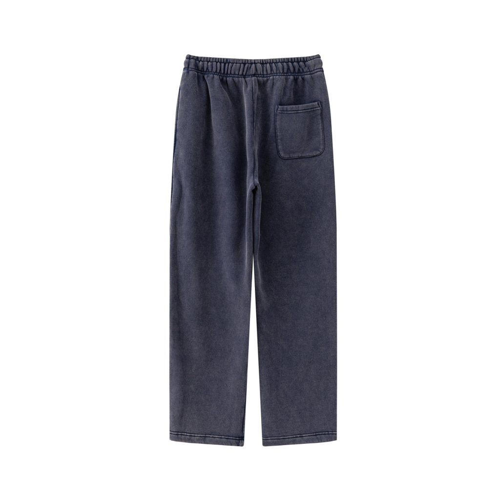 360GSM Men's Fleece Twisted-Stitch Marled Pants Royal Blue