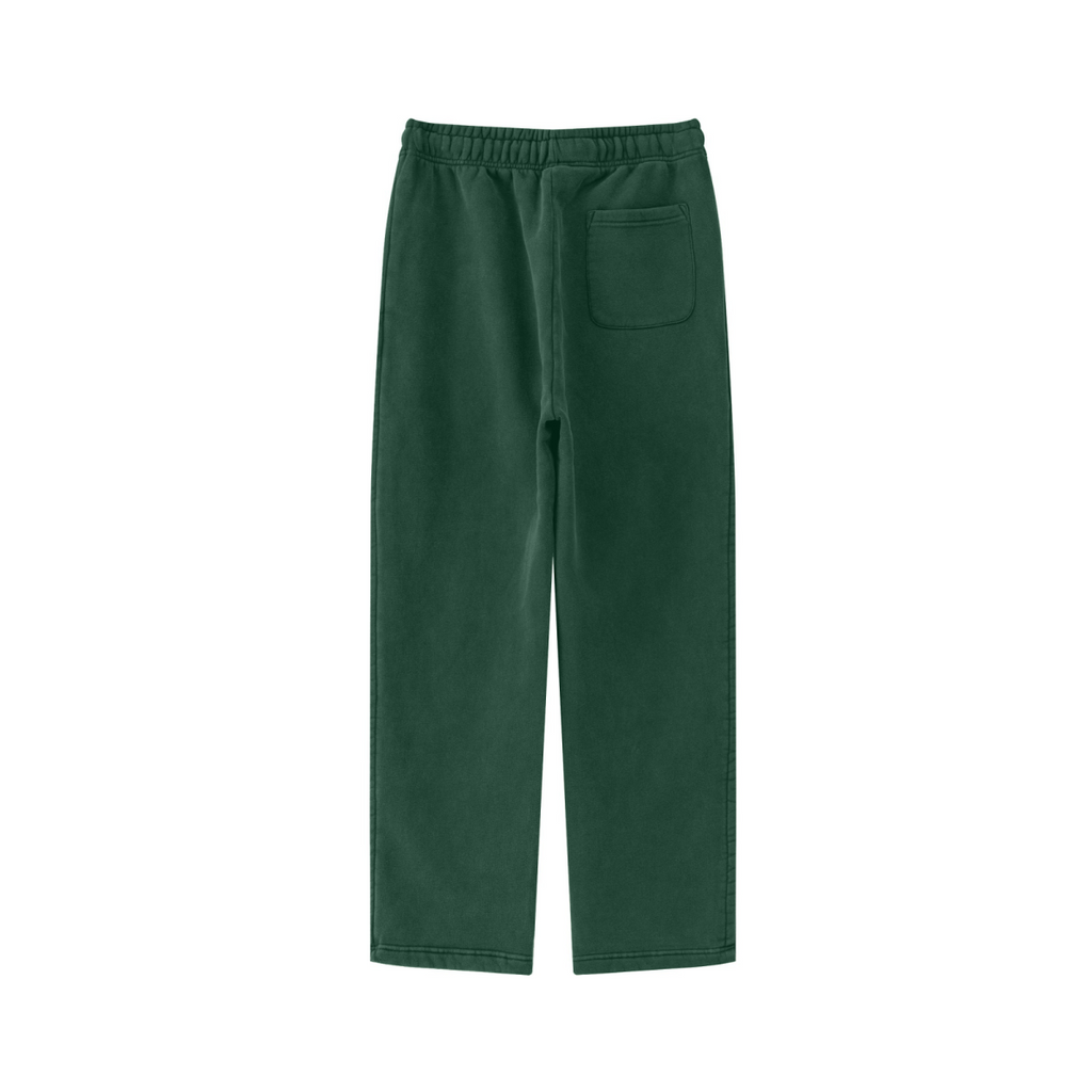 360GSM Men's Fleece Twisted-Stitch Marled Pants Emerald Green